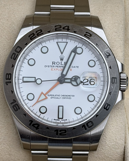 No Reserve - 2019 Rolex Explorer II "Polar" 42MM White Dial Oyster Bracelet (216570)
