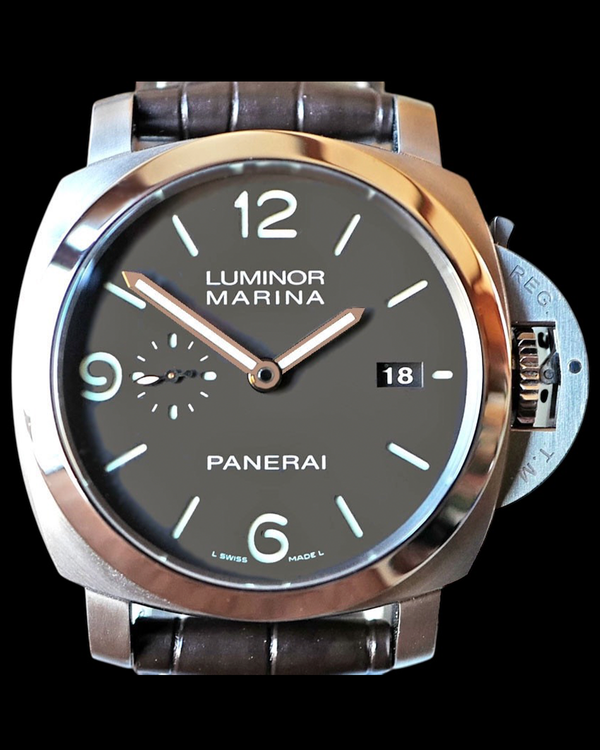 2010 Panerai Luminor Marina 1950 3 Days 44MM Brown Dial Leather Strap (PAM00351)
