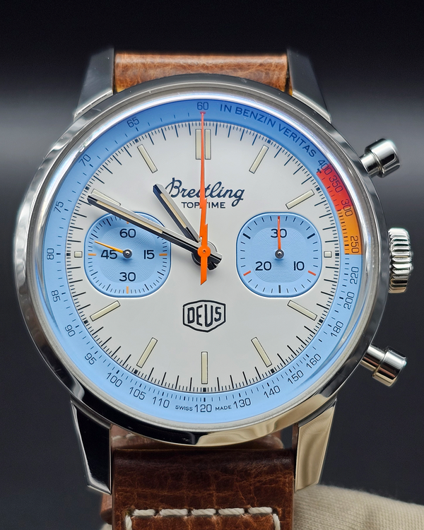 Breitling Top Time Deus L.E. 41MM White Dial Leather Strap (A23311)