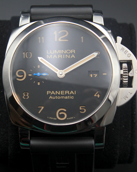 2017 Panerai Luminor Marina 1950 3 Days 44MM Black Dial Rubber Strap (PAM01359)