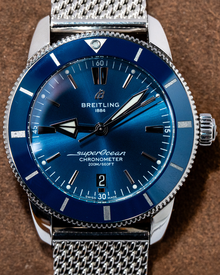2019 Breitling Superocean Heritage B20 44MM Blue Dial Steel Bracelet (AB2030161C1A1)
