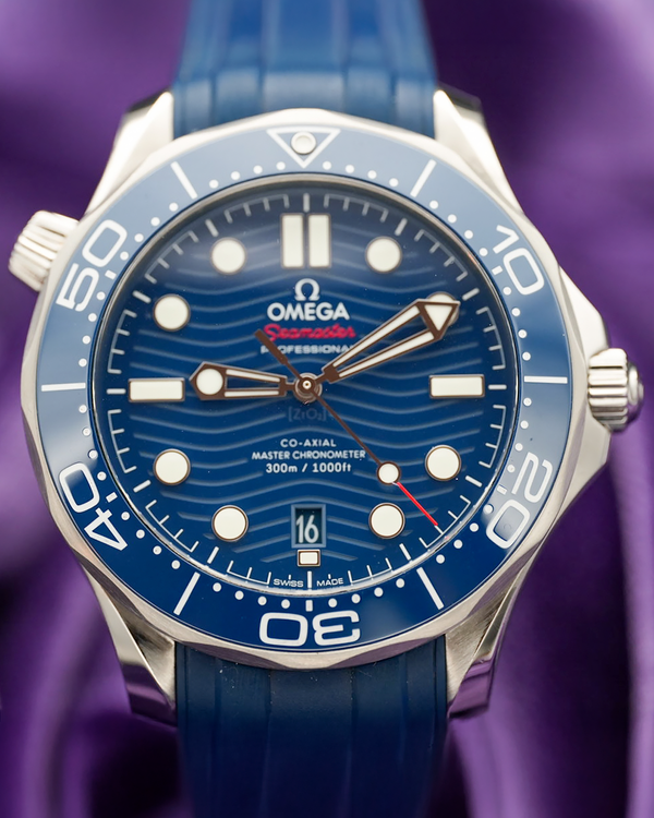 2022 Omega Seamaster Diver 300M 42MM Blue Dial Rubber Strap (210.32.42.20.03.001)