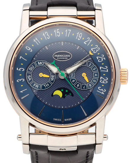 2026 Parmigiani Fleurier Tonda Transforma Retrograde Annual Calendar 43MM Blue Dial Leather Strap (PFC272-1002500)