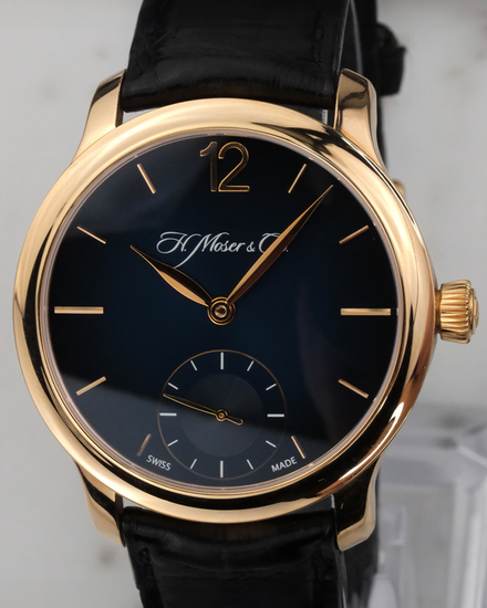H. Moser & Cie Endeavour 38MM Blue Dial Leather Strap (1321-0401)