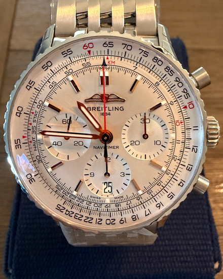 2026 Breitling Navitimer B01 Chronograph 41MM Silver Dial Steel Bracelet (AB0139)