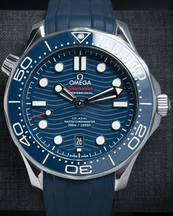 2024 Omega Seamaster Diver 300M 42MM Blue Dial Rubber Strap (210.32.42.20.03.001)