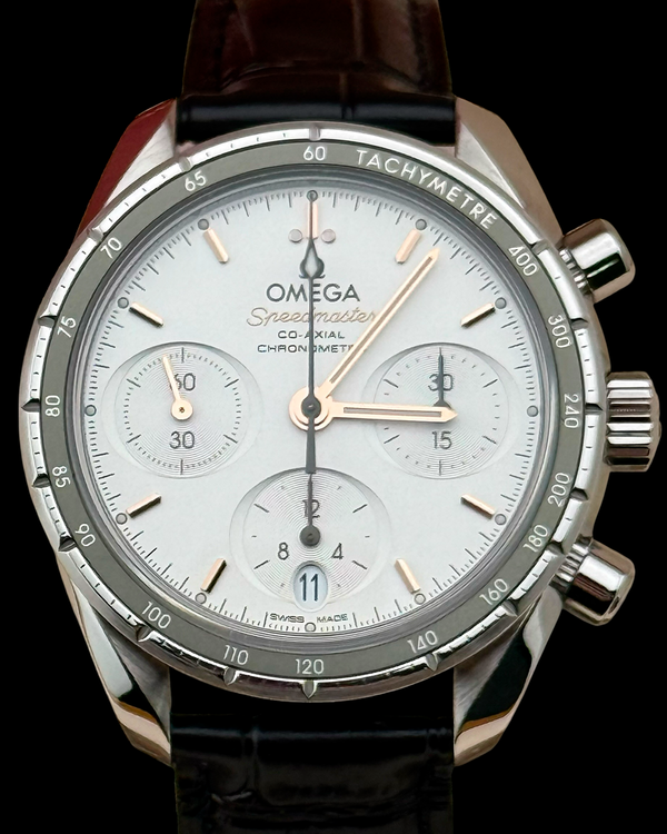 2024 Omega Speedmaster 38MM Silver Dial Leather Strap ( 324.32.38.50.02.001)