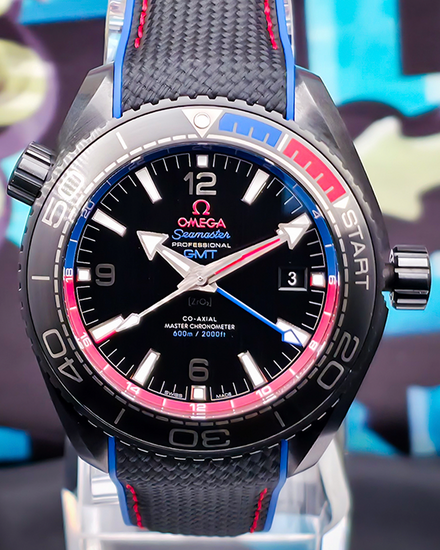 2024 Omega Seamaster Planet Ocean "ETNZ Deep Black" 45.5MM Black Dial Rubber Strap (215.92.46.22.01.004)