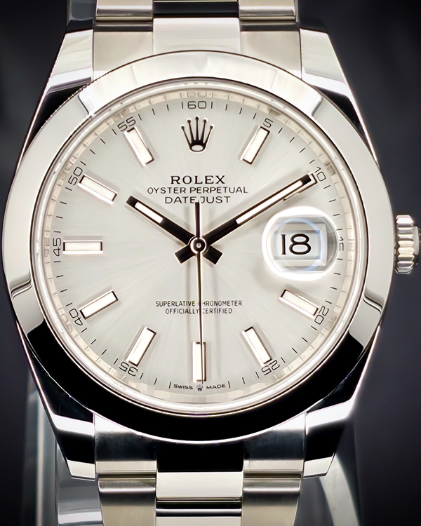 2022 Rolex Datejust 41MM Silver Dial Oyster Bracelet (126300)