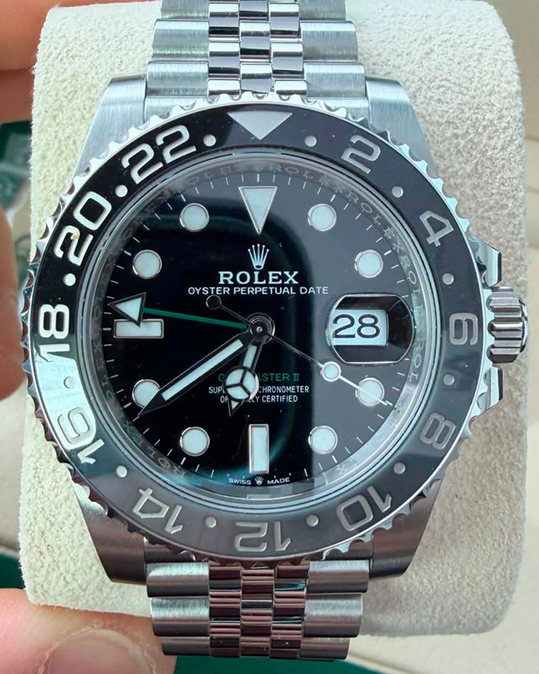 2024 Rolex GMT-Master II "Bruce Wayne" 40MM Black Dial Jubilee Bracelet (126710GRNR)