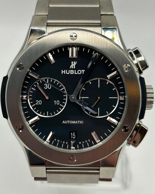 Hublot Classic Fusion Chronograph 45MM Black Dial Titanium Bracelet (520.NX.1170.NX)