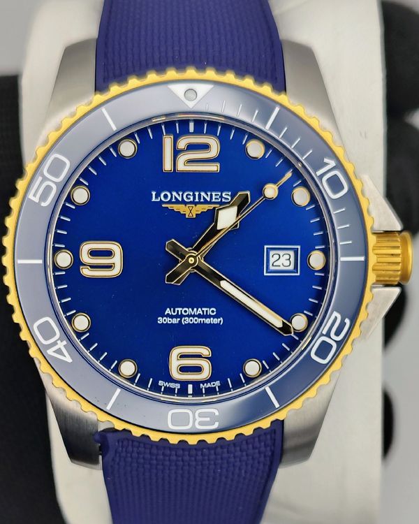 Longines HydroConquest 41MM Blue Dial Rubber Strap (L3.781.3.96.9)