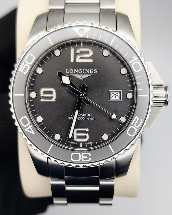 Longines HydroConquest 43MM Grey Dial Steel Bracelet (L3.782.4.76.6)