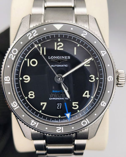 2023 Longines Spirit Zulu Time 42MM Black Dial Steel Bracelet (L3.812.4.53.6)