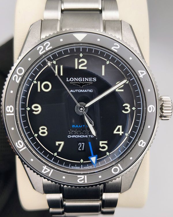 2023 Longines Spirit Zulu Time 42MM Black Dial Steel Bracelet (L3.812.4.53.6)