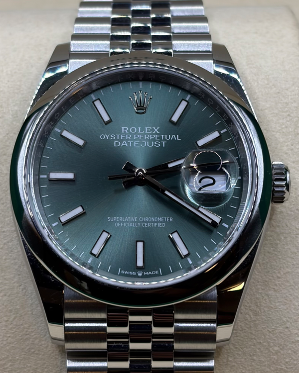 2026 Rolex Datejust 36MM Mint Green Dial Jubilee Bracelet (126200)