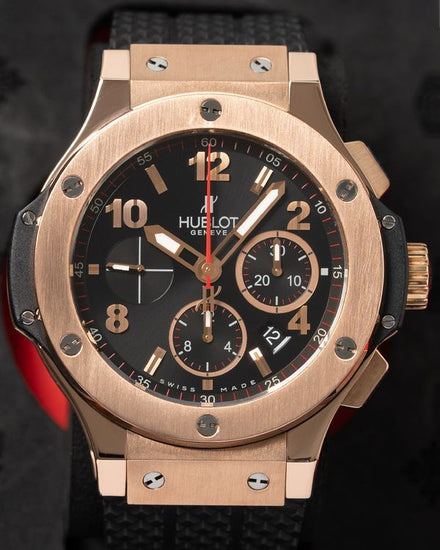2015 Hublot Big Bang Chronograph 44MM Black Dial Rubber Strap (301.PX.130.RX)