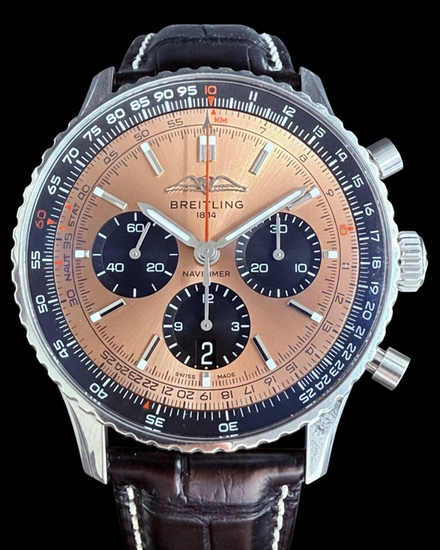 Breitling Navitimer B01 Chronograph 43MM Bronze Dial Leather Strap (AB0138241K1P1)