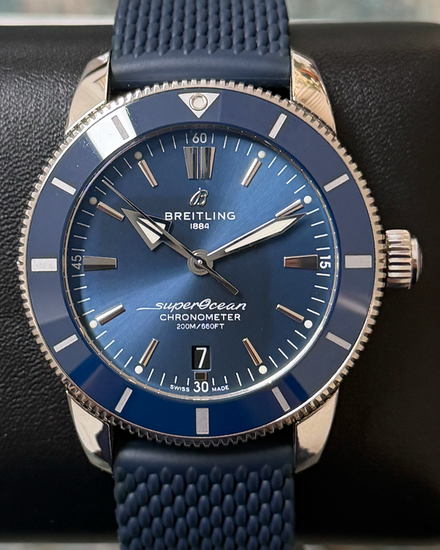 2023 Breitling Superocean Heritage S.E. 44MM Blue dial Rubber Strap (AB2030)