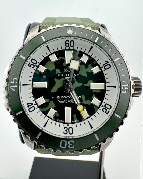 No Reserve - 2026 Breitling Superocean Super Diver 46MM Green Dial Rubber Strap (E10379D31L1S1)