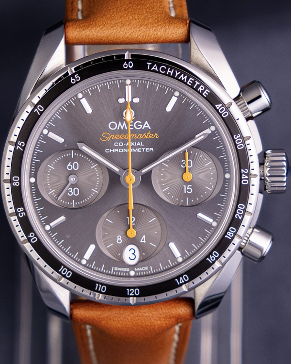 2021 Omega Speedmaster 38MM Grey Dial Leather Strap (324.32.38.50.06.001)