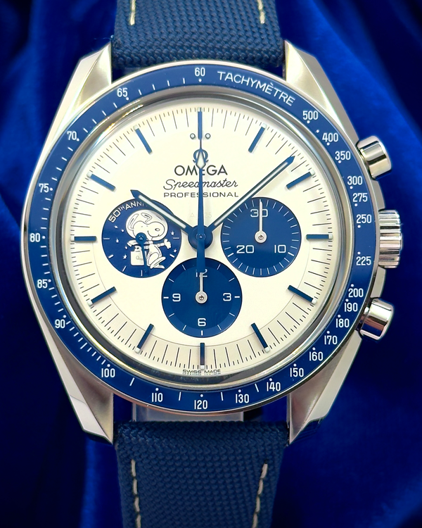 2025 Omega Speedmaster Anniversary Series “Silver Snoopy Award” 42MM Silver Dial Textile Strap (310.32.42.50.02.001)