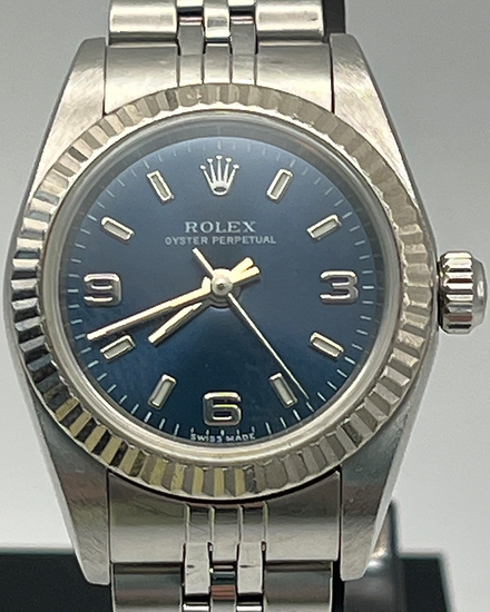 2009 Rolex Oyster Perpetual 24MM Blue Dial Jubilee Bracelet (76094)