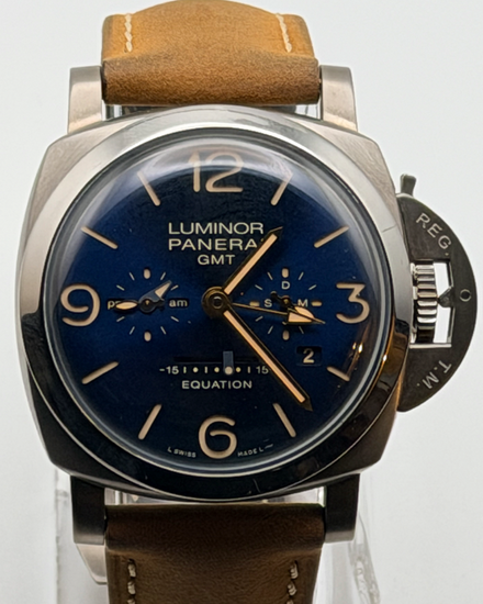 Panerai Luminor Equation of Time GMT 47MM Blue Dial Leather Strap (PAM00670)