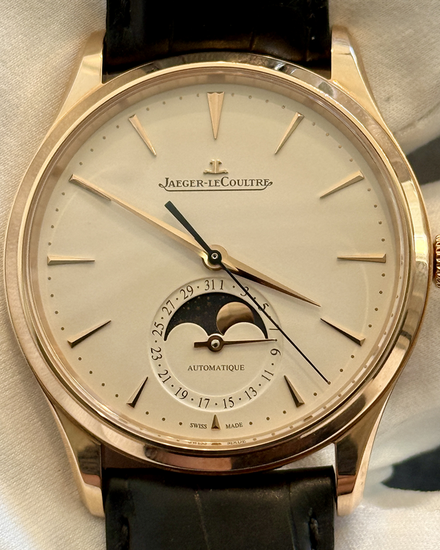 2025 Jaeger-LeCoultre Master Ultra Thin Moon 39MM Beige Dial Leather Strap (Q1362511)