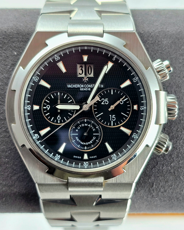 2009 Vacheron Constantin Overseas Chronograph 42MM Black Dial Steel Bracelet (49150/B01A)