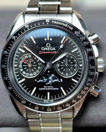 2023 Omega Speedmaster Moonphase 44.25MM Black Dial Steel Bracelet (304.30.44.52.01.001)
