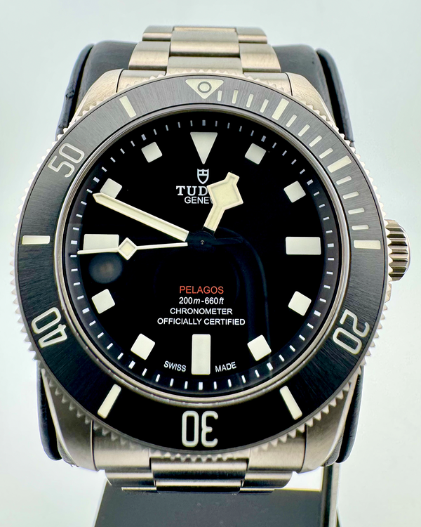 No Reserve - 2023 Tudor Pelagos 39MM Black Dial Titanium Bracelet (25407N)