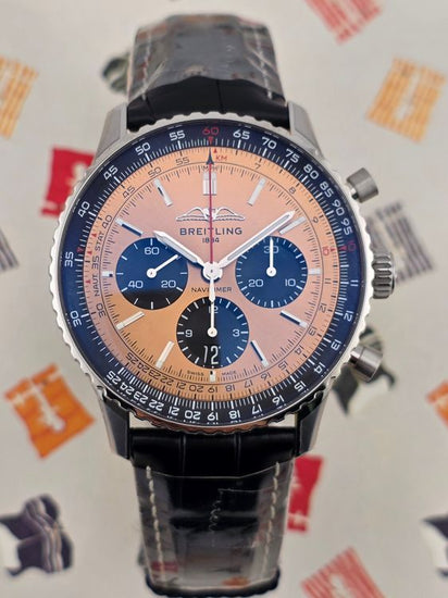 2025 Breitling Navitimer B01 Chronograph 43MM Bronze Dial Leather Strap (AB0138241K1P1)