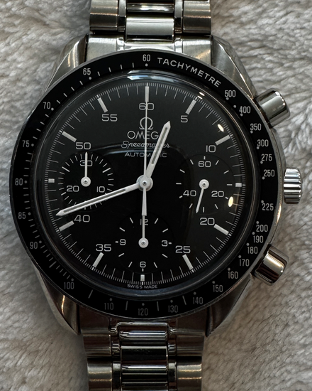 Omega Speedmaster Reduced 39MM Black Dial Steel Bracelet (175.0032)