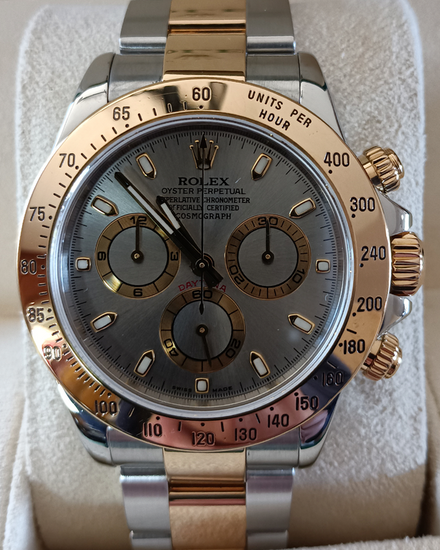 2004 Rolex Cosmograph Daytona 40MM Slate Dial Two-Tone Oyster Bracelet (116523)