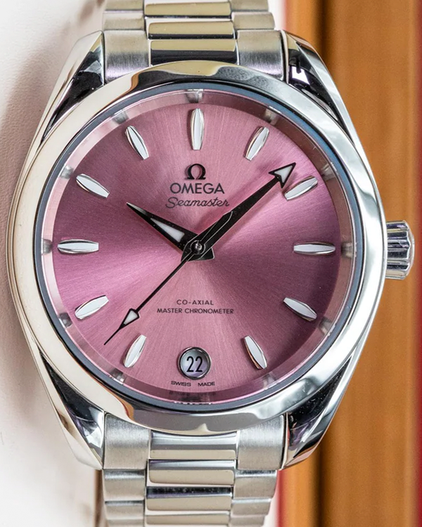 2025 Omega Seamaster Aqua Terra Shades 34MM Pink Dial Steel Bracelet (220.10.34.20.10.003)