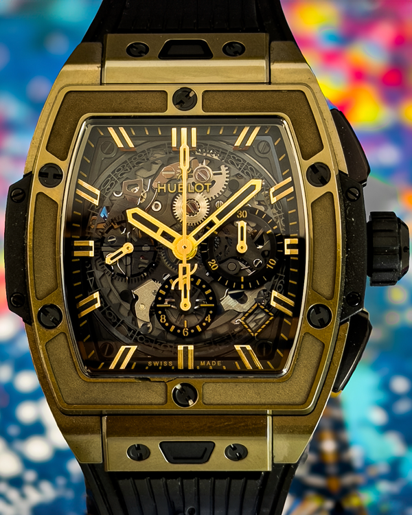 2022 Hublot Spirit Of Big Bang Magic Gold L.E. 42MM Skeleton Dial Rubber Strap (642.MX.0130.RX)