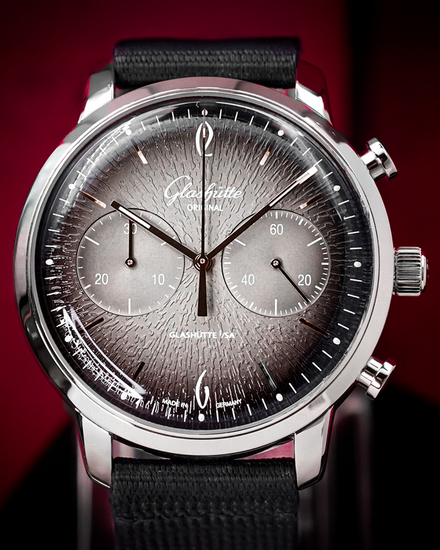 2023 Glashütte Original Sixties Chronograph Annual Edition 42MM Stone Grey Dial Textile Strap (1-39-34-06-22-04)
