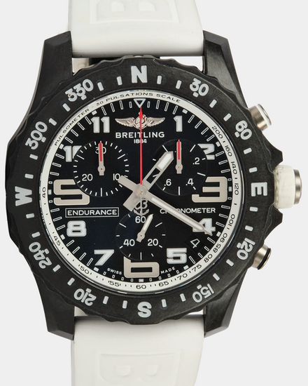 2023 Breitling Endurance Pro 44MM Quartz Black Dial Rubber Strap (X82310)