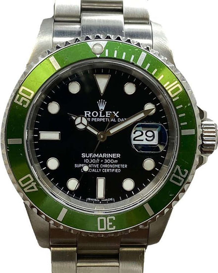 2006 (D Serial) Rolex Submariner Date "50th Anniversary Kermit" 40MM Black Dial Oyster Bracelet (16610V)