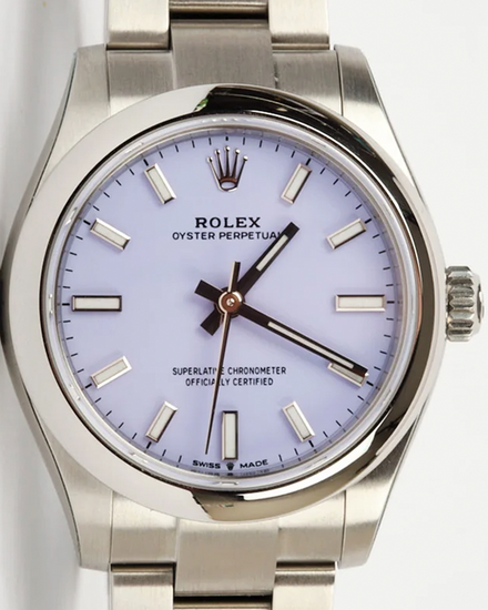 2025 Rolex Oyster Perpetual 31MM Lavender Dial Oyster Bracelet (277200)