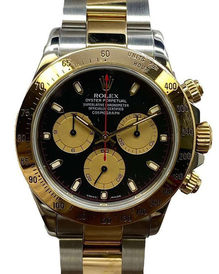 Rolex Cosmograph Daytona 40MM Black Dial Two-Tone Oyster Bracelet (116523)