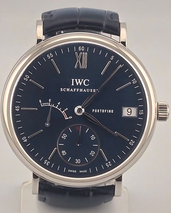 2021 IWC Schaffhausen Portofino 45MM Blue Dial Leather Strap (IW510106)