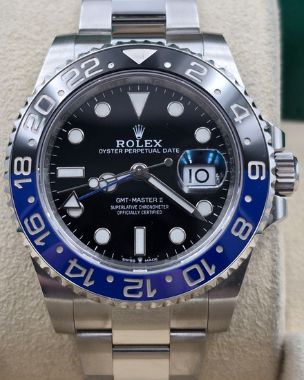 2021 Rolex GMT-Master II "Batman" 40MM Black Dial Oyster Bracelet (126710BLNR)