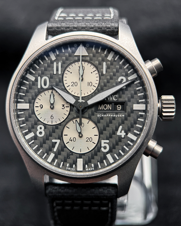 2021 IWC Schaffhausen Pilot "AMG Edition" 43MM Carbon Fiber Dial Leather Strap (IW377903)