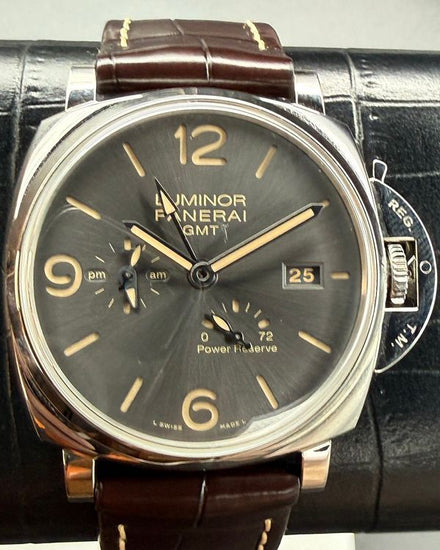 2019 Panerai Luminor Due 3 Days GMT 45MM Grey Dial Leather Strap (PAM00944)