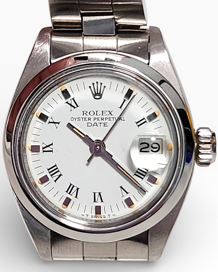 1983 Rolex Oyster Perpetual Lady Date 26MM White Dial Oyster Bracelet (6916)
