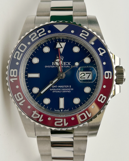 2022 Rolex GMT-Master II "Pepsi" 40MM Blue Dial White Gold Oyster Bracelet (126719BLRO)