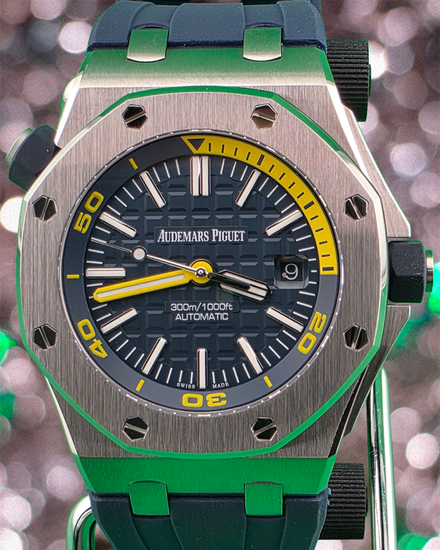 Audemars Piguet Royal Oak Offshore Diver 42MM Blue Dial Rubber Strap (15710ST)