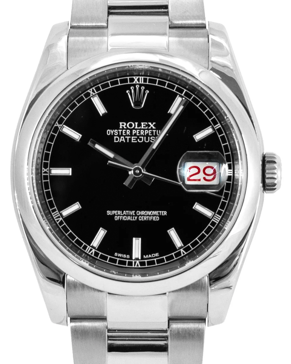 Rolex Datejust "Red Roulette" 36MM Black Dial Oyster Bracelet (116200)